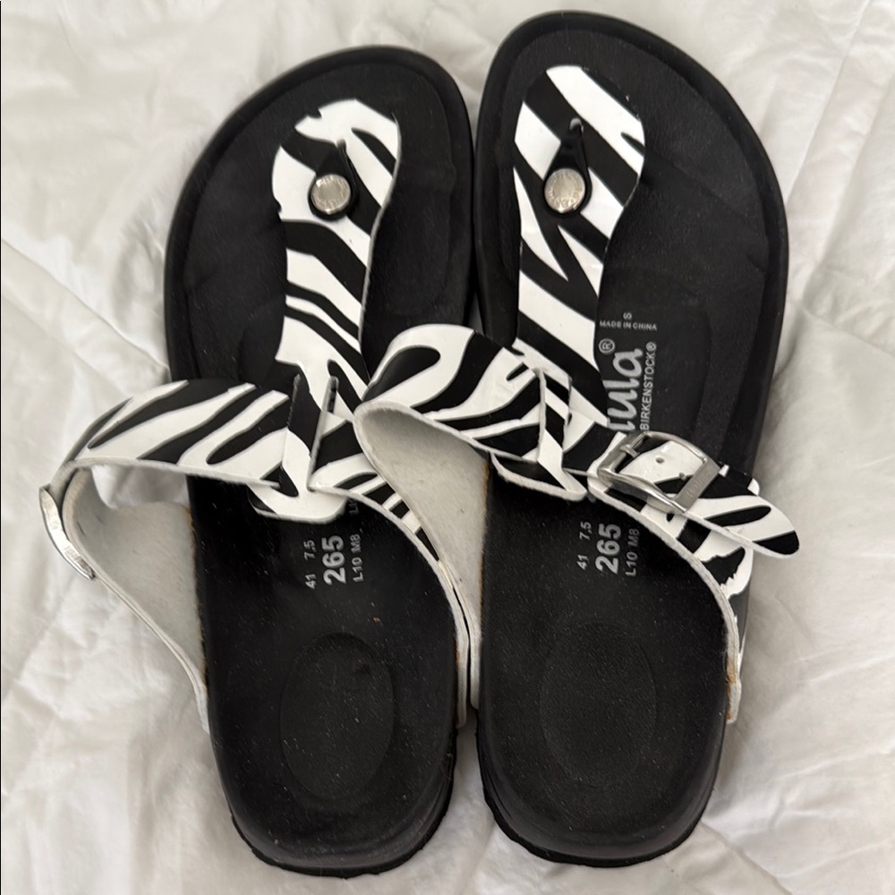 Black and White Women's Sandals Birkenstock